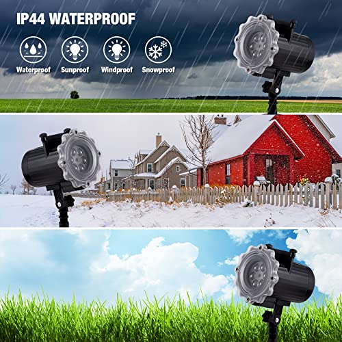 2 Pack Halloween Projector Lights Outdoor Led Projector Ghost Pumpkin Lights Projection Halloween Decoration 12 Dynamic Patterns Spotlight Landscape Decorative For Window Garden Halloween Party #TOP3