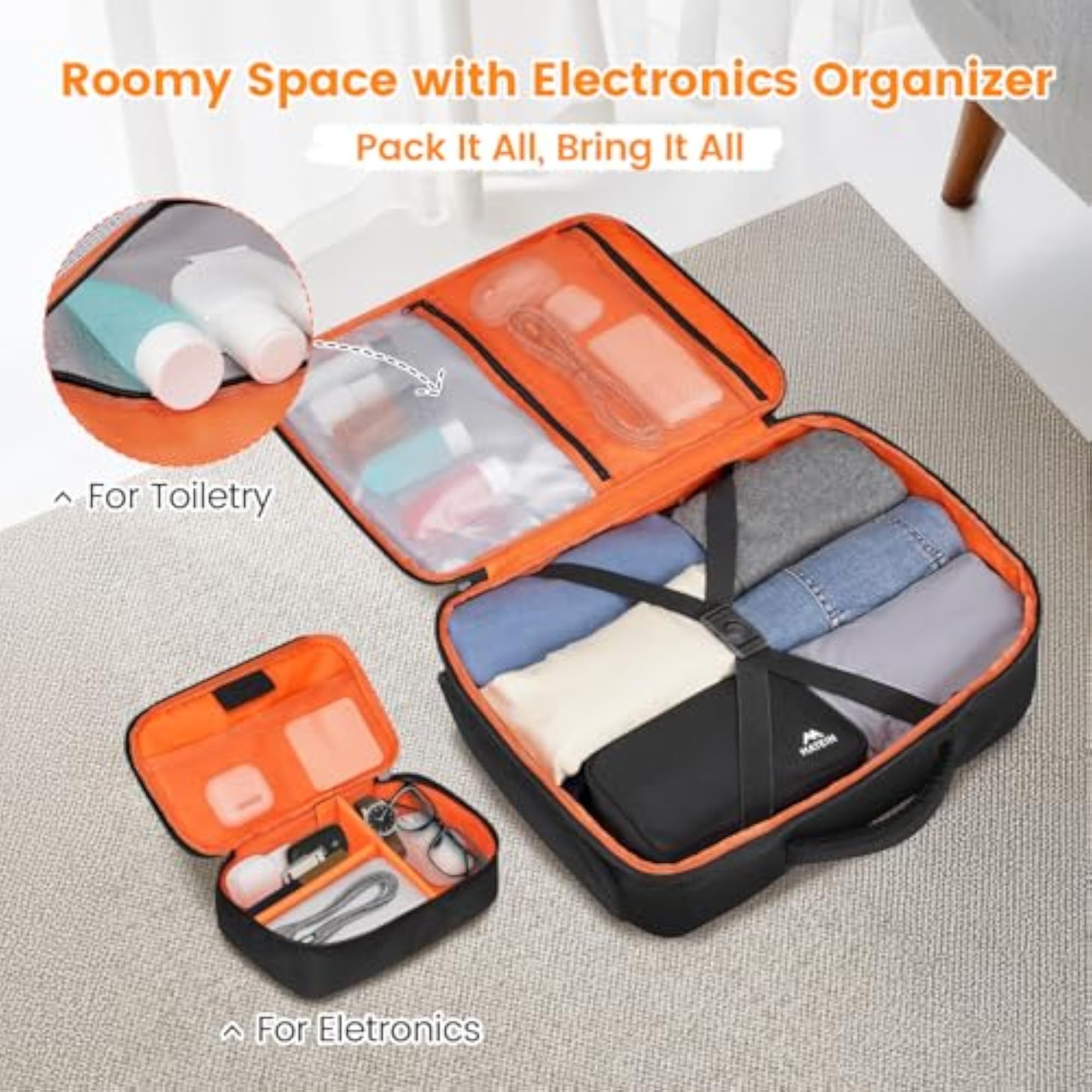Travel Backpack, Black, 17.3 inch, Versatile Design