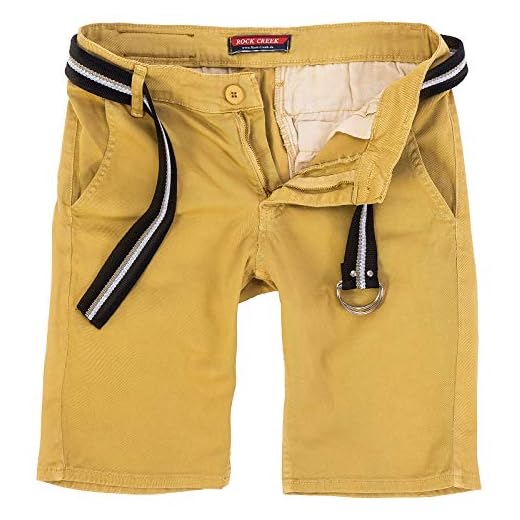 Rock Creek Herr chino-shorts byxor korta chinos shorts Inkl bälte män sommar Bermuda stretch Rc-2133