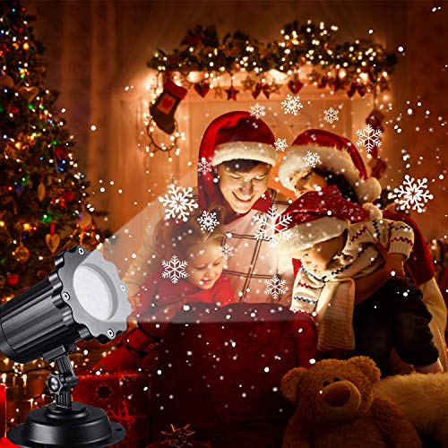 Somktn Snow Projector Lights-Snowfall Light Projector-Christmas Snowflake Show Projector-Waterproof Decorative Lighting Dynamic Snow Projector For Halloween, Holiday, Birthday, Wedding And Party #TOP2