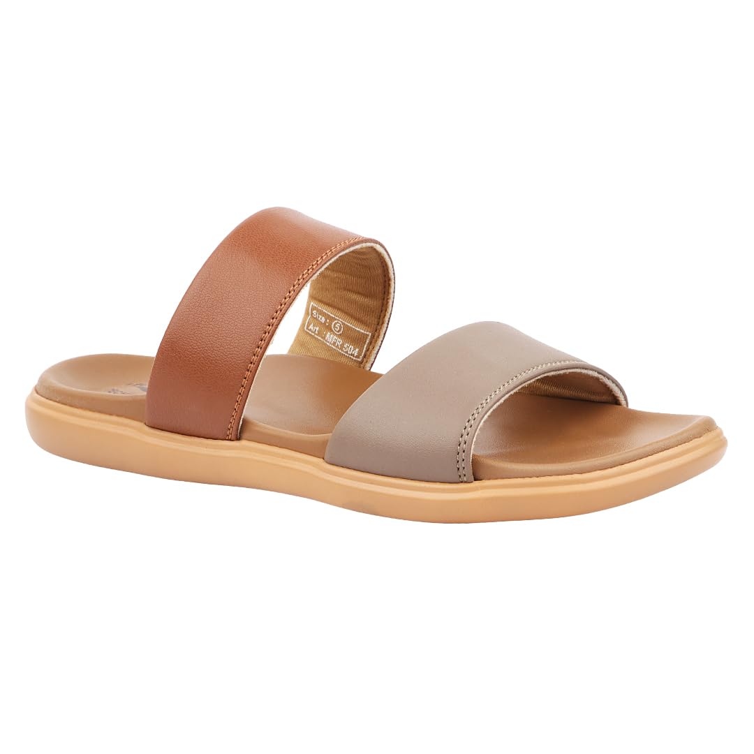 Women's Dual tone Slick Sandals-image-25