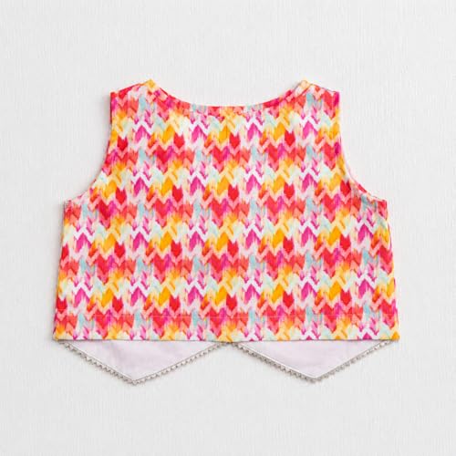 Image of The Magic Wand Woven Digital Printed Co-ord Set For Kids Girls, Sleeveless Top With Palazzo Pant Two-Piece Western Stylish Clothing Set For Festivals
