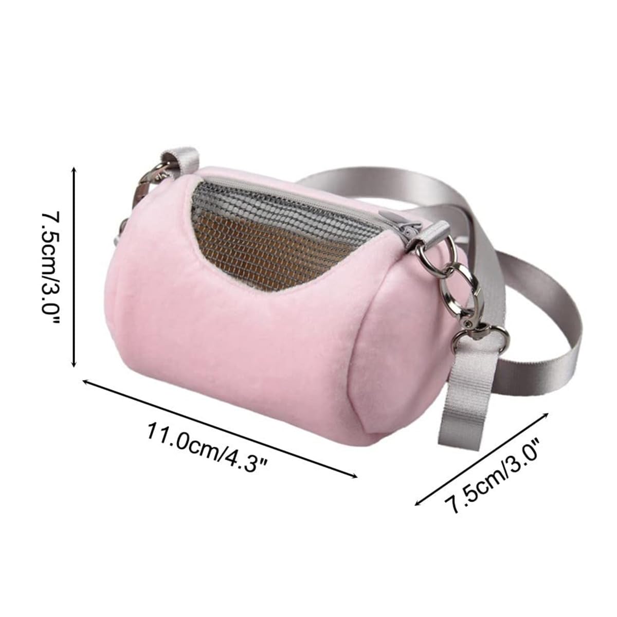Sac de transport pour hamster de voyage Sac pour hamster d'extérieur chaud Cage de voyage respirante pour petits animaux avec sangles réglables pour petits hamsters et gerbilles