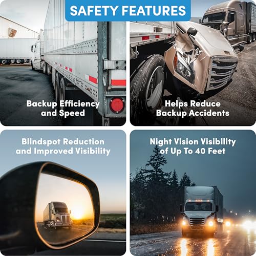 Image of Falcon Eye 2nd Gen Wireless Backup Camera System - 200-300ft Range, 7-inch LCD Monitor & HD Night Vision Camera - Expandable Up to 4 Cams for Trucks, RVs & Fleets