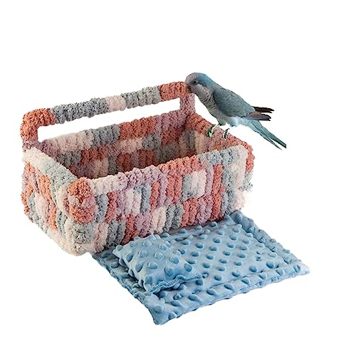 Image of Warm Bird Nest House Bed Hammock Toy for Pet Parrot Parakeet Cockatiel Conure Cockatoo African Grey Eclectus Amazon Lovebird Budgie Finch Canary Hamster Rat Chinchilla Squirrel Cage Perch