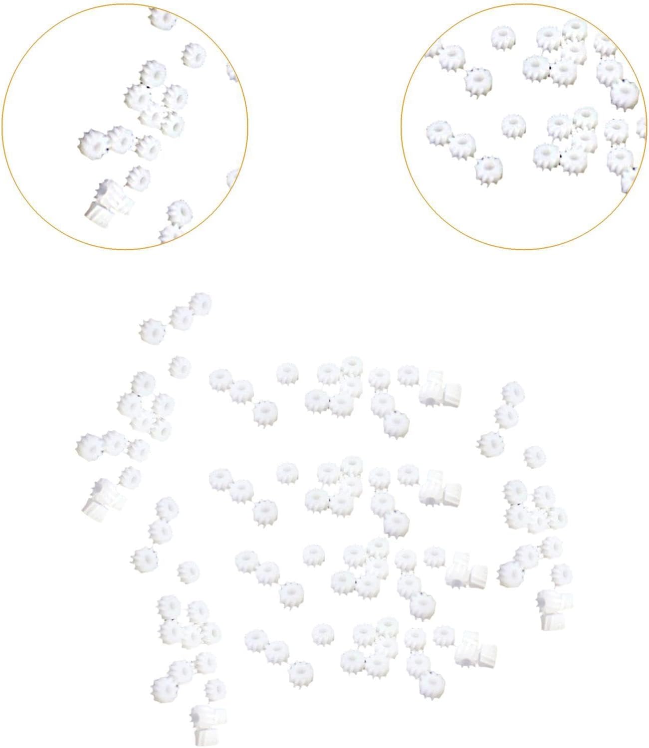 kowaku 100 Pieces 1/87 HO Scale Trains Replacement Gears Set 10TH Driving Gears Sand Table Upgraded Accessories Railway Train Parts