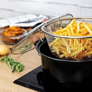Arcuisine Gante - Friteuse avec panier et couvercle en verre