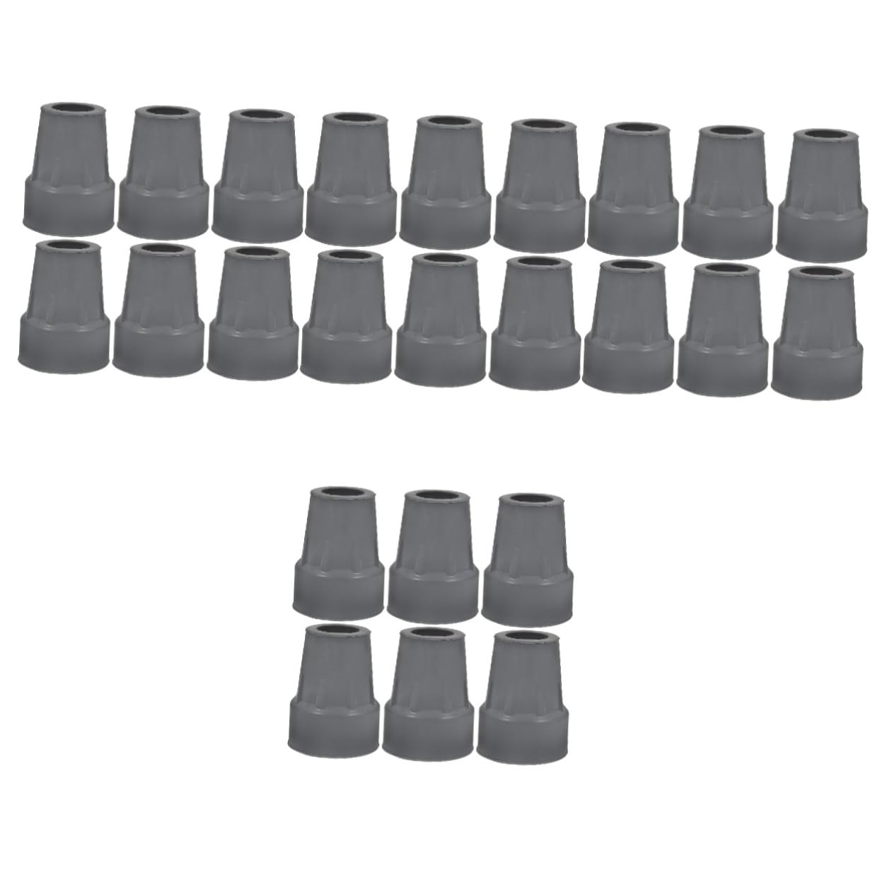 PACKOVE 24piezas Puntas De Goma Para Bastones y Muletas Accesorios Antideslizantes Para Caminatas Recambios De Puntas De Caucho Para Bastones y Andadores Compatible Muletas