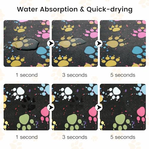 PCSWEET HOME Tapete de Alimentação para Animais de Estimação-Tapete Absorvente para Cães para Tigela