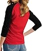 Urban Crest Baseball Tshirt Womens Three Quarter Length Sleeve Tops for Women-3/4 Length Sleeve Womens Tops Plus Size, Red & Black Womens Raglan, S #1
