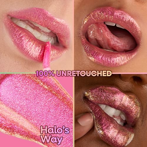 Wet n Wild Chameleon Chrome Lip Foil, Brillo de Labios Intenso que Refleja la Luz, Acabado Iridiscente para un Brillo Multidimensional, Fórmula Suave y no Pegajosa, Halo's Way - imagen 3
