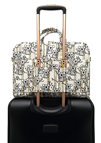 DACHEE Grey Koala Pattern 15 Inch Canvas Waterproof Laptop Shoulder Messenger Bag For 14 Inch To 15.6 Inch Laptop 15 laptop Case3