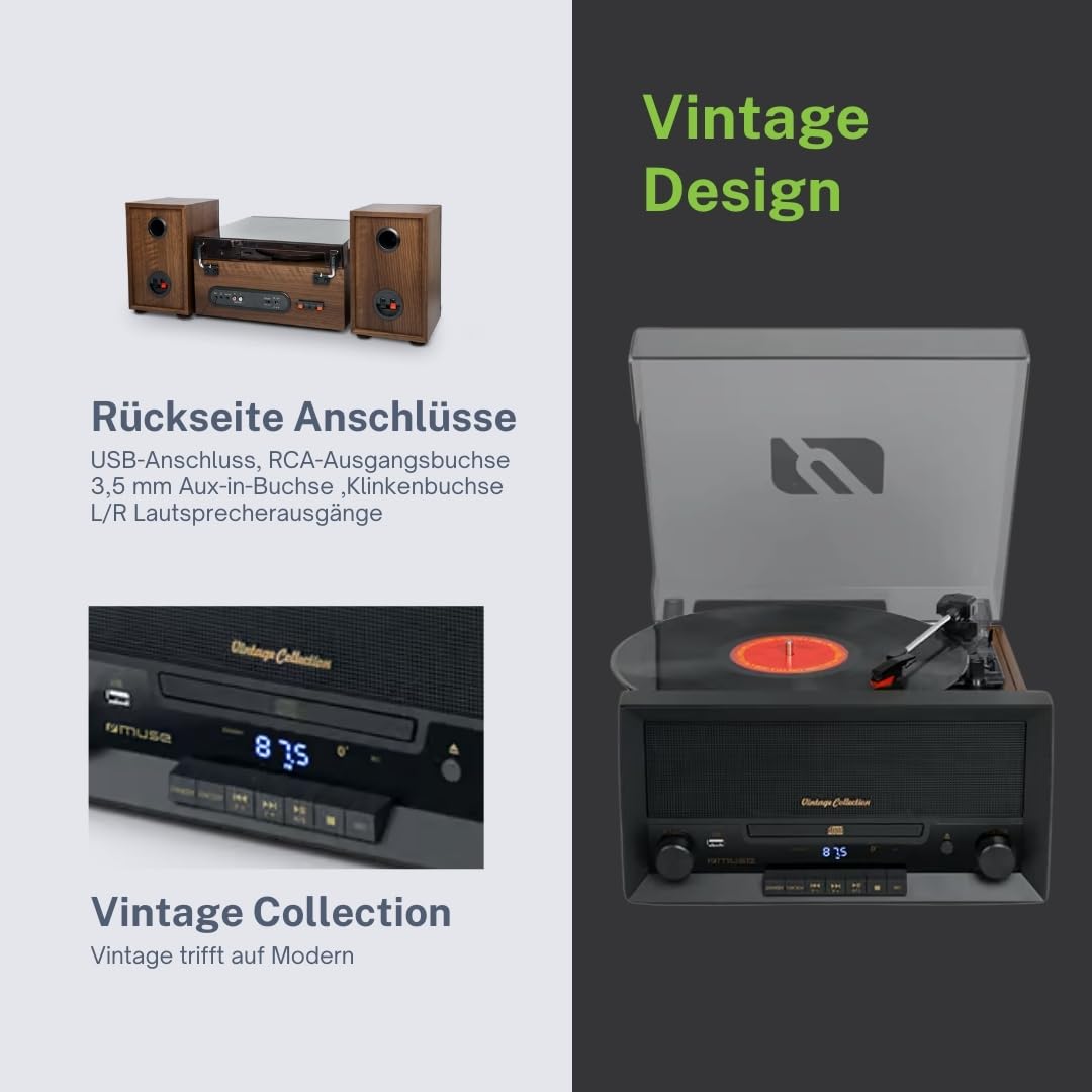MUSE Platine Vinyle USB MT-120 MB
