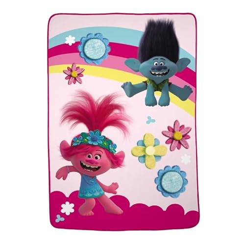image for Franco DreamWorks Trolls 2 Kids Bedding Super Soft Plush Micro Raschel