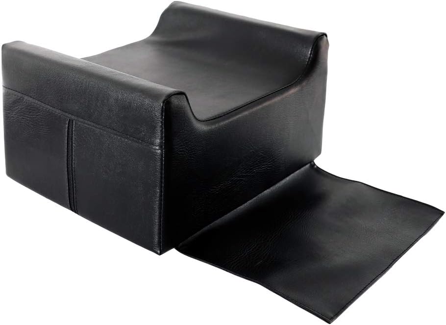 Salon Beauty Spa Equipment Styling Barber Chair Child Booster Seat, Black Leather Highchairs Auxiliary Heightening Seats，for Baby & Kids Hair Cutting: Kitchen & Dining