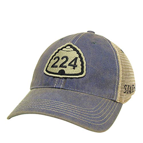 State 45 U224 The Road To Park City Trucker Hat | Utah Snapback Hats | Baseball Cap | Trucker Hats | Ponytail Baseball Cap Blue #TOP3