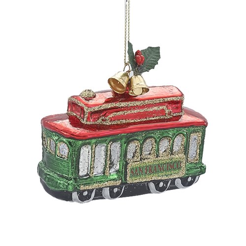 Kurt Adler 4-Inch Painted San Francisco Streetcar Ornament