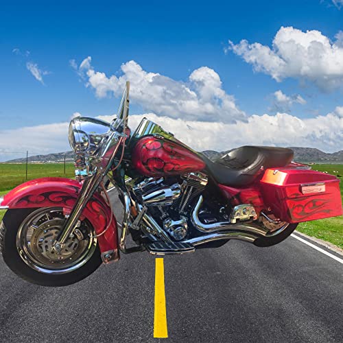 Image of ECOTRIC Saddlebag Guard Support Eliminator Bracket Compatible with 1993-2013 Harley Touring Road King FLHR, Electra Glide FLHT /Ultra Classic, Street Glide FLHX, Road Glide FLTR Chrome