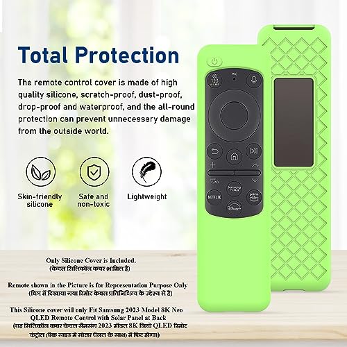 Image of Silicone TV Remote Cover Compatible with Samsung Smart TV Remote 2023 BN59-01432G BN59-01432A BN59-01432J BN59-01432 Case (Remote Control not Included) Luminiscent Green - Style 1