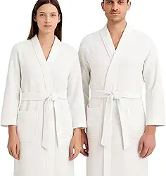 Roupão de Banho Atoalhado Unissex Adulto – Manga Longa, Cores, Macio e Confortável para Homem e Mulher