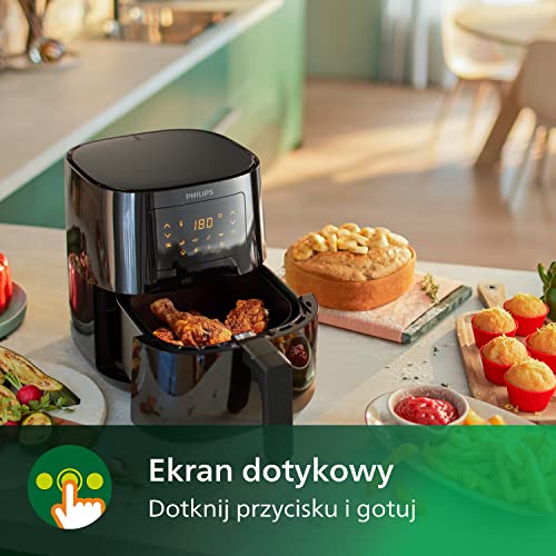 Philips Airfryer 3000 Serie L, 4.1L (0.8Kg), 13-in-1 Airfryer, 90 % Weniger Fett Mit Rapid Air Technologie, Digital, Rezepte-App (HD9252/90) – Bild 6