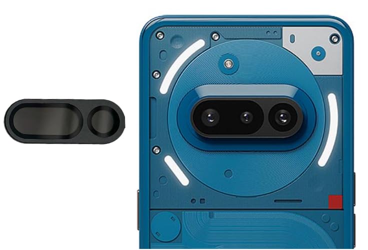 Image of imluckies Camera Ring Lens Protector (Aluminum with Tempered Glass) Compatible for Nothing 3A - Black (Pack of 1 rings)