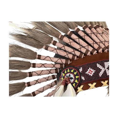 UGPLM American Chief Indian Native Hat Headwear Costume Accessories for Cosplay Party - Thumbnail 3
