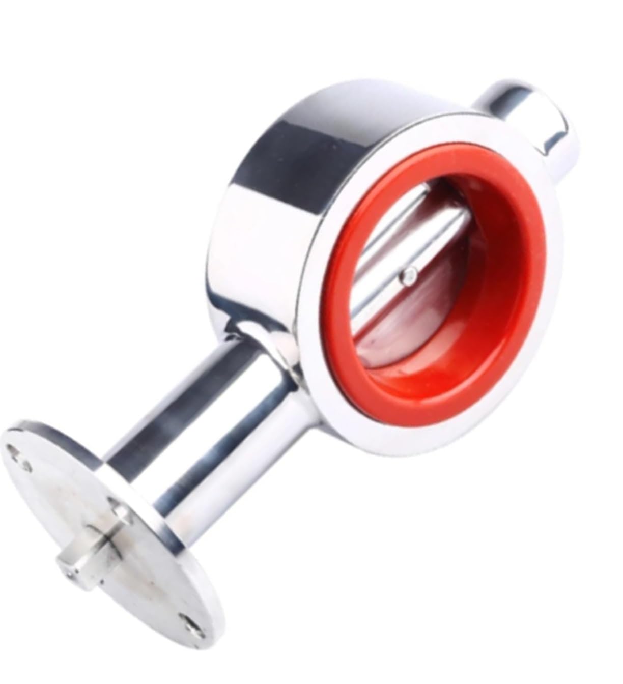 8-Inch DN200 Stainless Steel 304 Sanitary Valve with Silicone Sealing - Wafer Type for Food and Beverage Applications