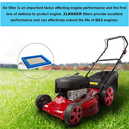 Zlksker 491588S Lawn Mower Air Filters Replacement For B&S 491588 493537 493537S 399959, Flat Air Cleaner, Blue (Pack Of 5) #TOP4