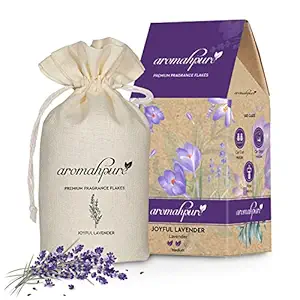 Aromahpure Premium Car Perfume Fragrance Flakes - Joyful Lavender, Luxury Car Air Freshener made Organically with Essential Oil, Grains, and Flakes - 50 Gms, fragrant for 30 days.(Pack of 2)