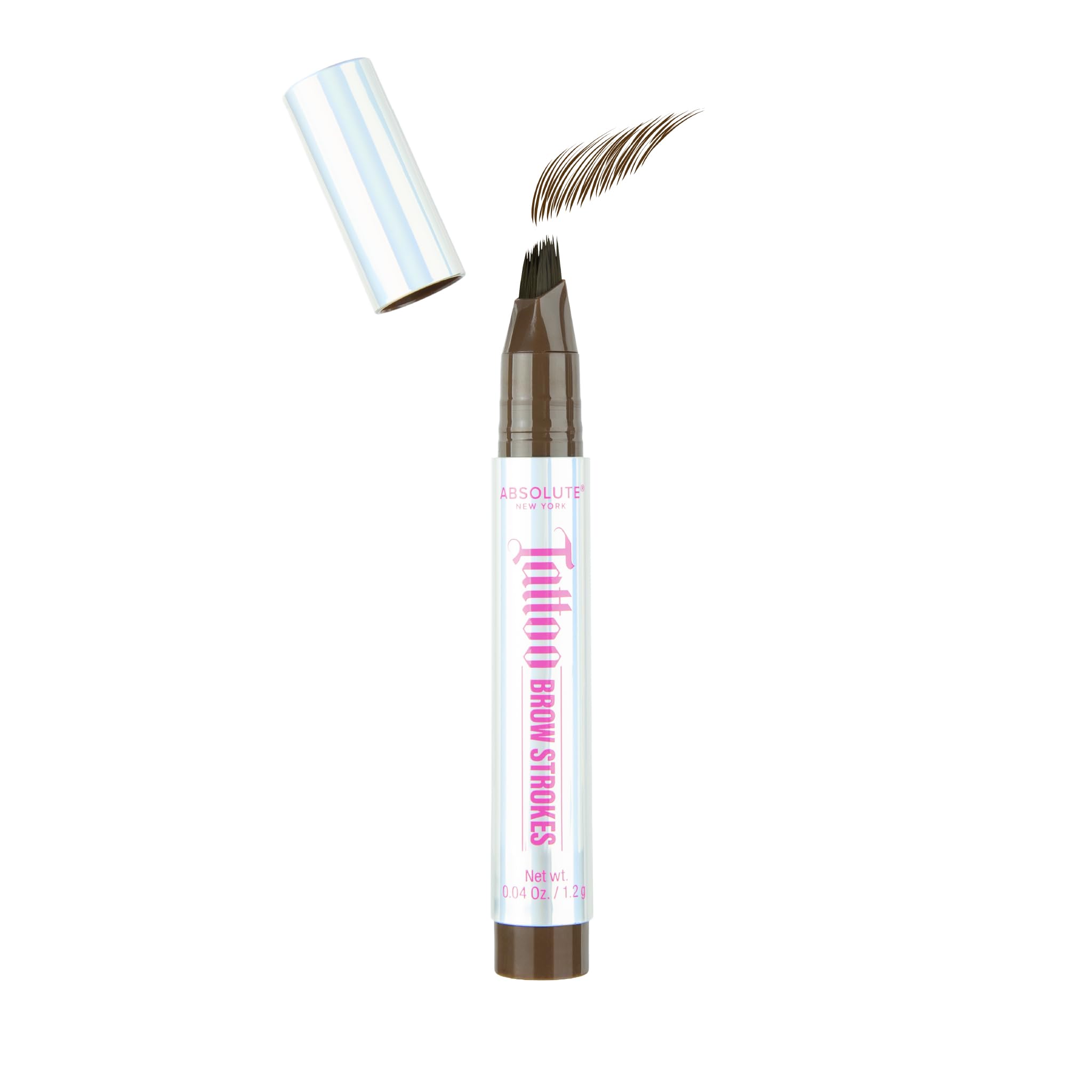 Absolute New York Brown Tattoo Brow Strokes, Natural Mirco Bladed Effect MEBT04 Brown