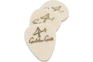 Golden Gate Ukulele Felt Picks (3 Pack): Soft, Responsive, and Durable Felt Picks for Ukuleles