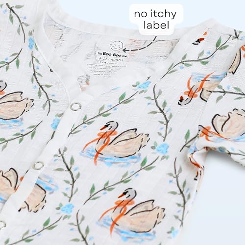 Image of The Boo Boo Club Kid'S 100% Muslin Organic Cotton Printed Button Shirt and Short Set | Half Sleeve Shirt | Summerwear Set | Kids Cothing Wear Set