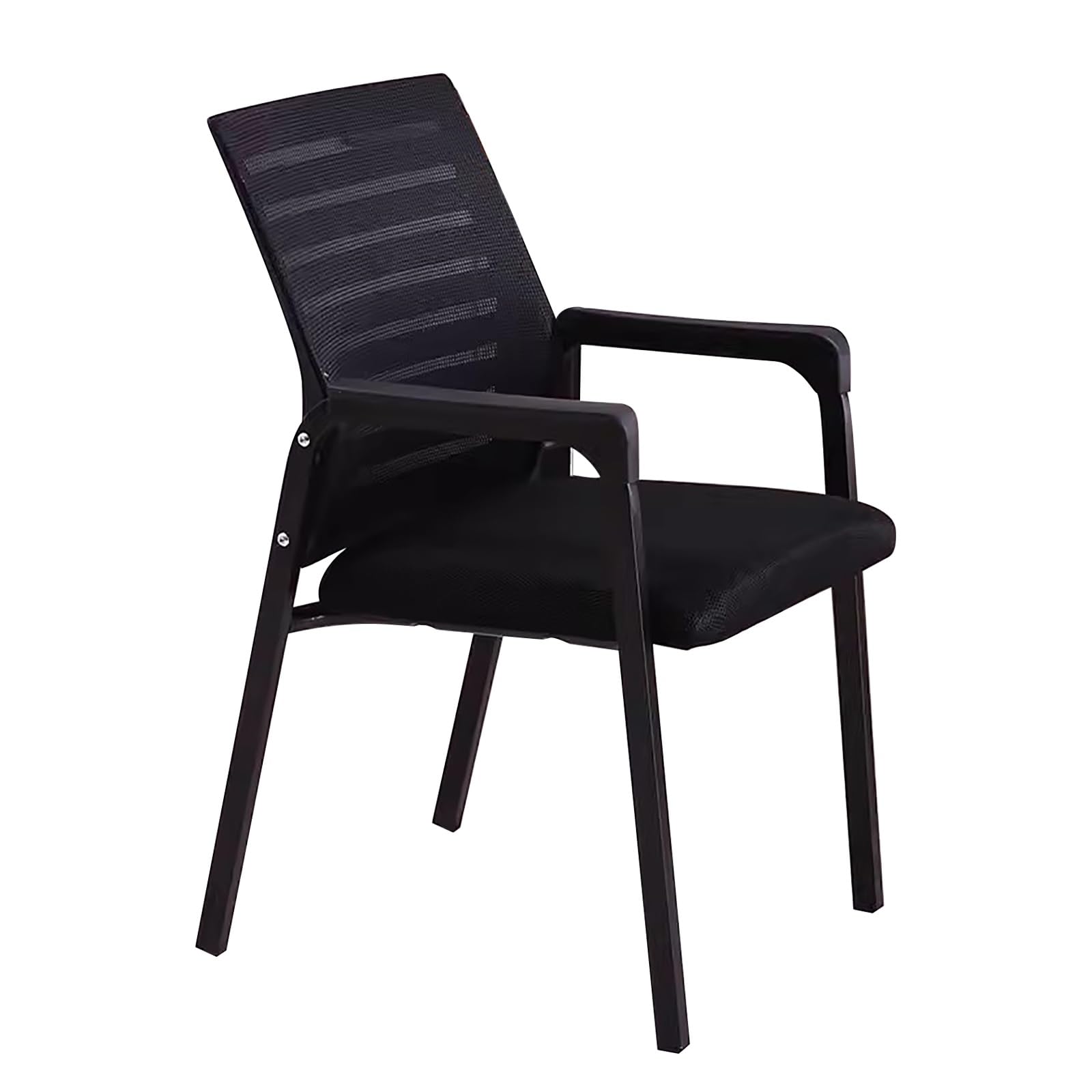 Silla Escritorio Sin Ruedas, Silla Ergonómica, Silla Oficina, Sillas de Recepción de Invitados con Apoyabrazos, Silla Ordenador con Respaldo de Malla for Oficina, Escuela, Vestíbulo
