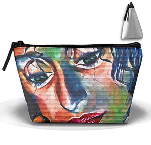 Preisvergleich Produktbild Gesicht Graffiti Trapez Aufbewahrungstasche Double Print Handtasche Geldbörse Kosmetiktasche Brieftasche Stifthalter