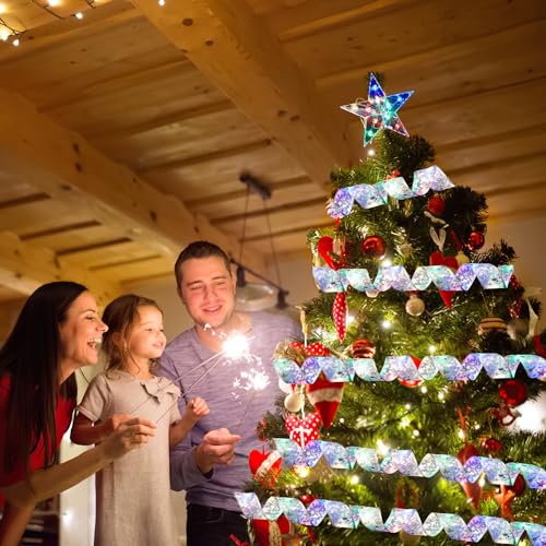 Cinta de luces LED navideña de 5 metros para decorar el árbol con lazos elegantes 6
