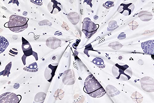 Image of Baby Blanket, Soft Minky Warm Blanket for Boy or Girl, Receiving Blanket with Double Layer Dotted Backing for Newborns Nursery Stroller Toddlers Crib Bedding (30 x 40 Inch) Grey Space