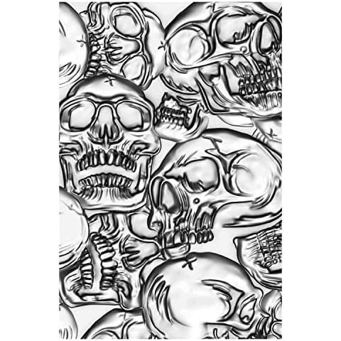 Carpeta de Estampado 3-D Texture Fades Skulls de Tim Holtz Cover
