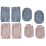 [Maeau] ベビー ニーパッド プロテクター 0～3歳 出産祝い 綿 通気性 柔らかい レッグウォーマー 男女兼用 赤ちゃん 膝当て ベビー用品 新生児 擦りむき防止 冷房対策 ブルー 紫色