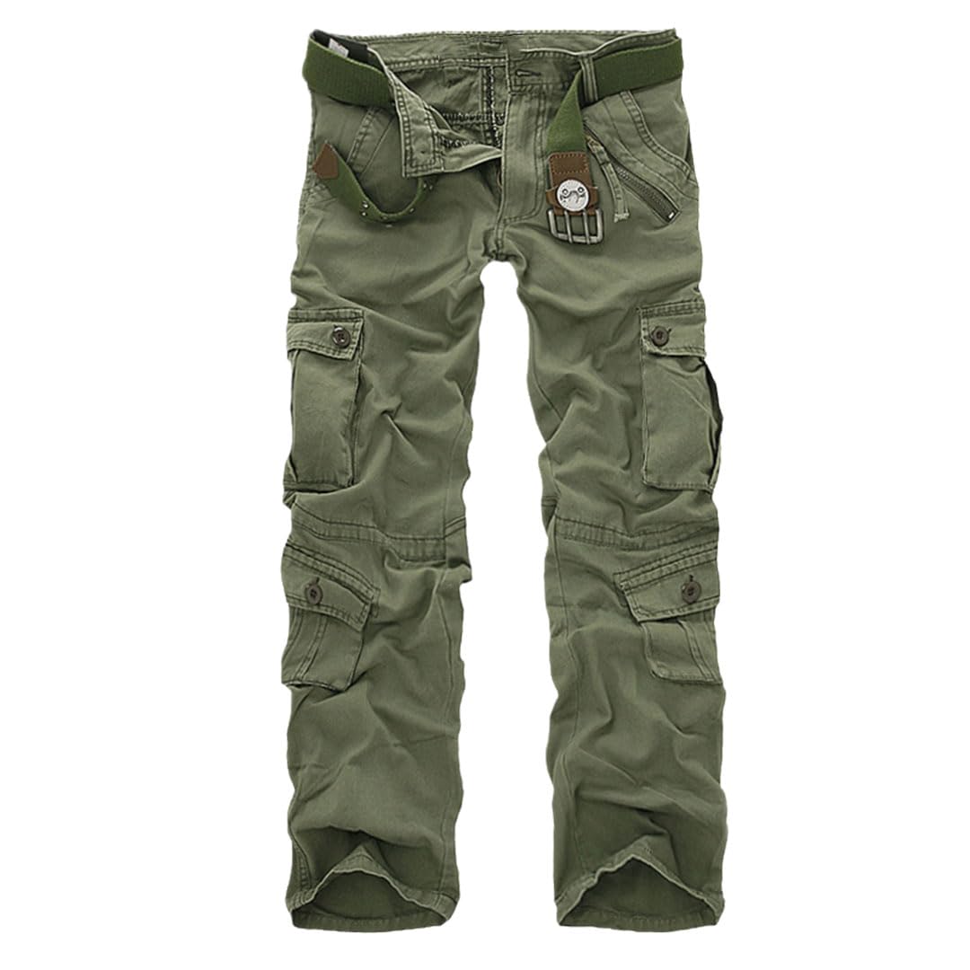 Vogrtcc Pantaloni Cargo da Uomo Pantaloni Militari Multitasche Larghi Casuali