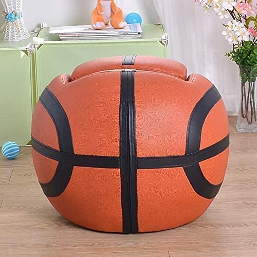 Home Small Sofa,Mini Armchair, for 1-10 Years Old Boy Girl Theme Basketball Brown Red 52×48×43cm (Color : B) (Color : B) - Image 3