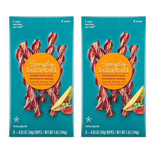 Simply Balanced Twisted Fruit Ropes - Strawberry Mango (Pack of 2)