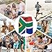 RTFGHJS Mens Swim Trunks South Africa Flag Swim Shorts Quick Dry Beach Shorts with Mesh Liner and Pocket M White