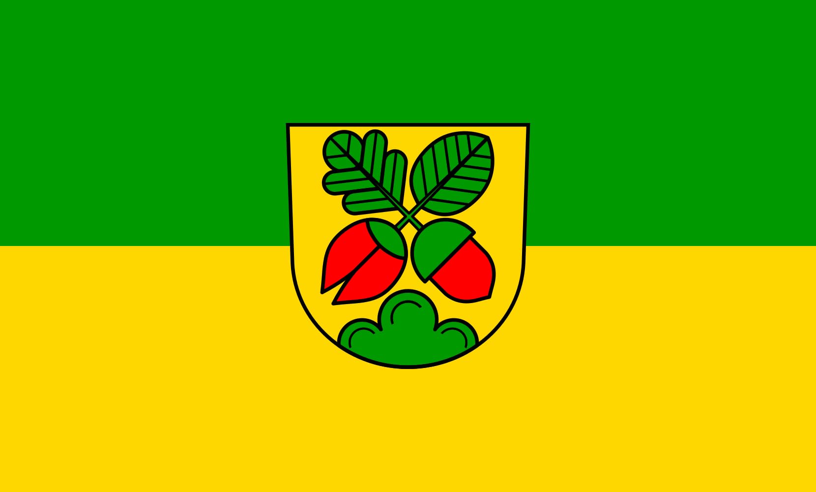 Drapeau paysage Lichtenwald 1.35m² grand format pour mât horizontal
