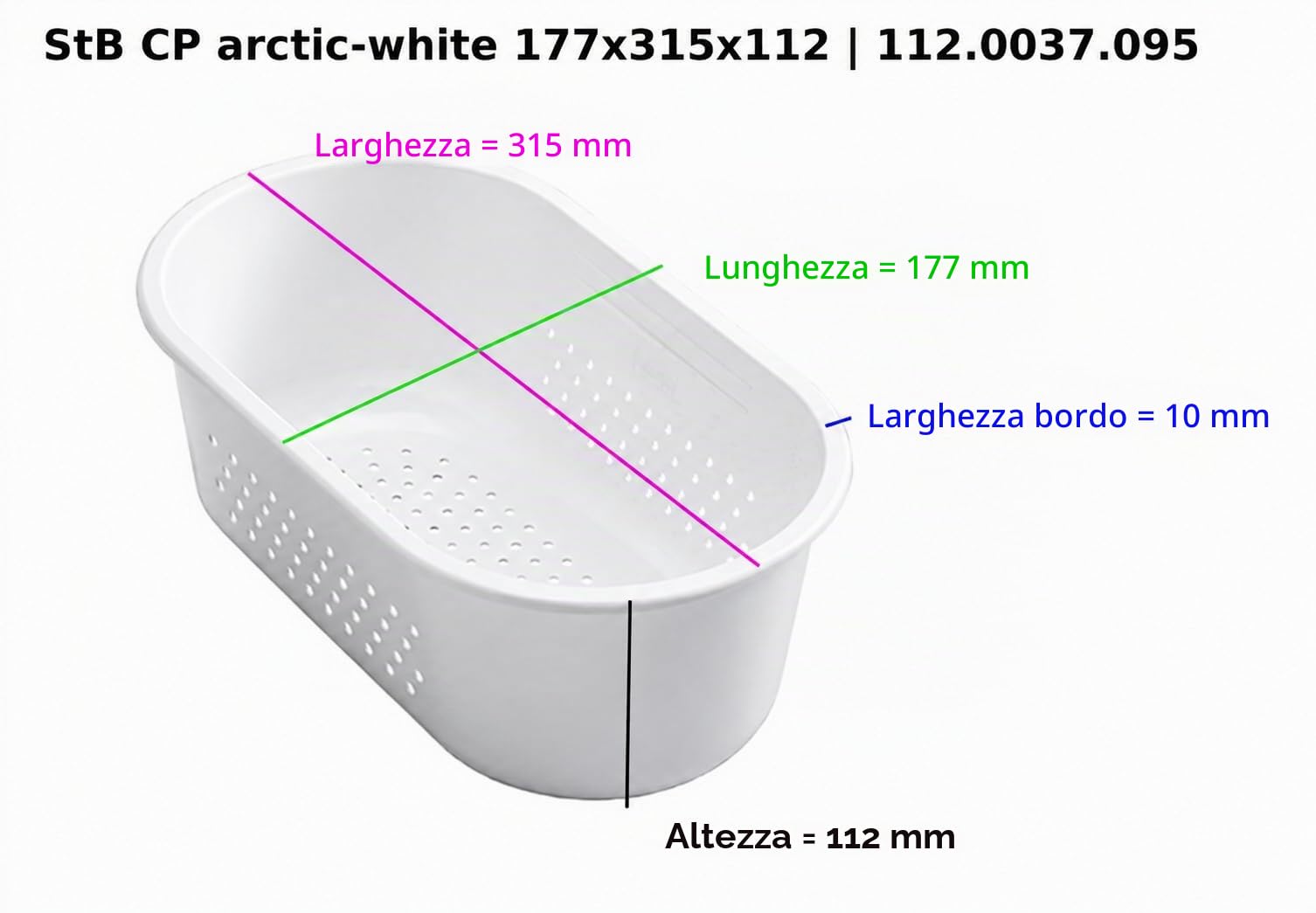 Franke Compact CP651 112.0037.095, Ciotola da cucina, colore: Bianco