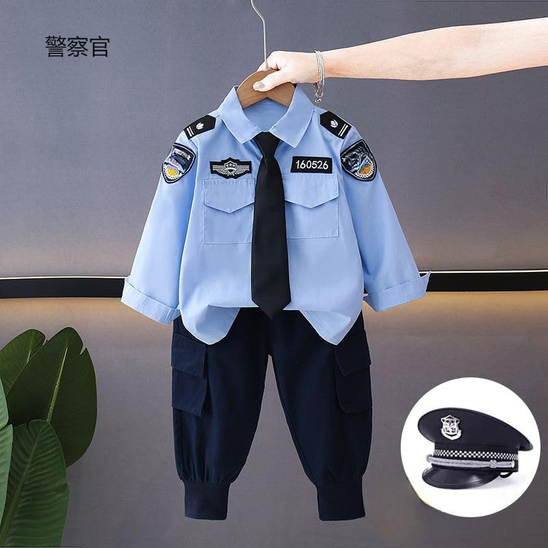 [fenglinlove] コスプレ ハロウィン コスチューム 警察制服 セットアップ 子供服 男の子 女の子 ポリス 警察官 お巡