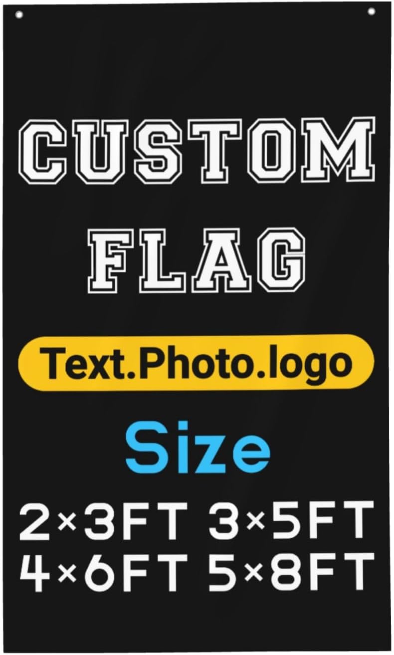 Custom Flag Vertical-Personalized With Your Photos Logos Or Text-Customizable Room Wall Outdoor Decoration Flag.Size(2x3/3x5/4x6/5x8ft)