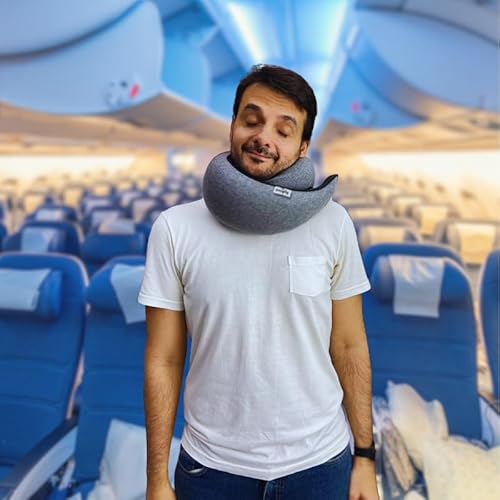 Travesseiro de Viagem SnugFly - Suporte Duplo para Cabeça, Pescoço e Cervical. Ergonômico, Leve, Com