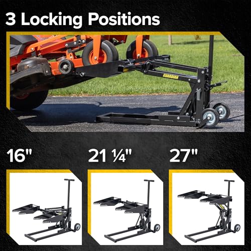 Zero Turn Lawn Mower Lift, Jack, 550 lb. Capacity, 27" H, Guardian - Image 5