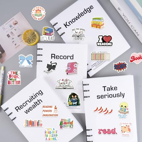 100pcs Book Stickers for Kindle, Bookish Reading Stickers for Laptop, Booktok Book Lover Clear Vinyl Case Gifts Accessories for Teens Adults - image 6